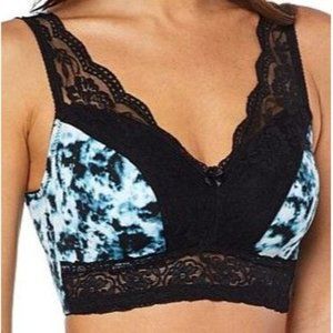 Rhonda Shear 2-pk Lace "Curve Envy" Pin-Up Bra w/Removable Pads 796-160 Aqua 2X